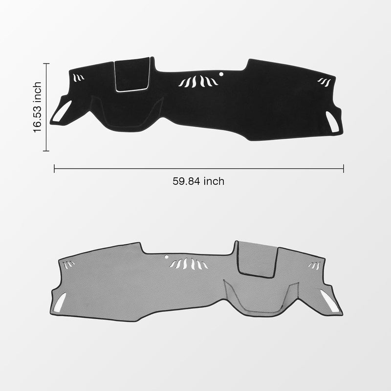KUST Black Dash Cover for Hyundai Sonata 2020-2023 (Only fits for 8.0-inch Touch Screen Dashboard) Polyester Dashboard Cover Non-Slip Interior Accessories for Sonata Custom Fit Dash Mat No Glare - Image 2